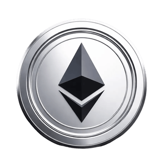La pièce Ethereum (ETH) représentée par un élément graphique flottant