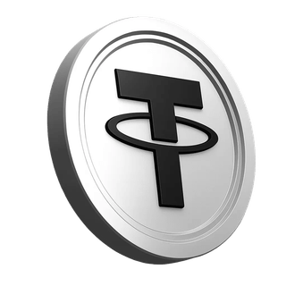 Dans la section d’informations de la plateforme, visuel du jeton Tether USDT